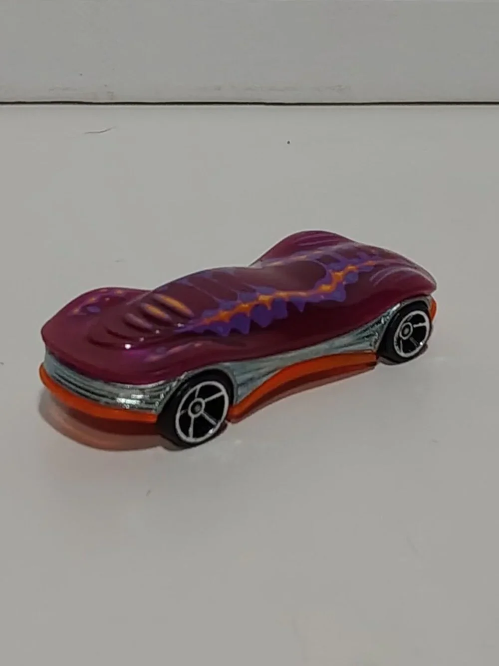 Hot Wheels Clear Speeder Purple Orange X-Raycers 2014 Mattel Loose Diecast Car